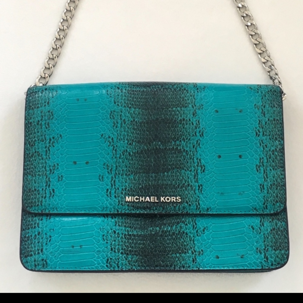 Michael Kors Embossed Leather Crossbody Bag - Picture 2 of 5